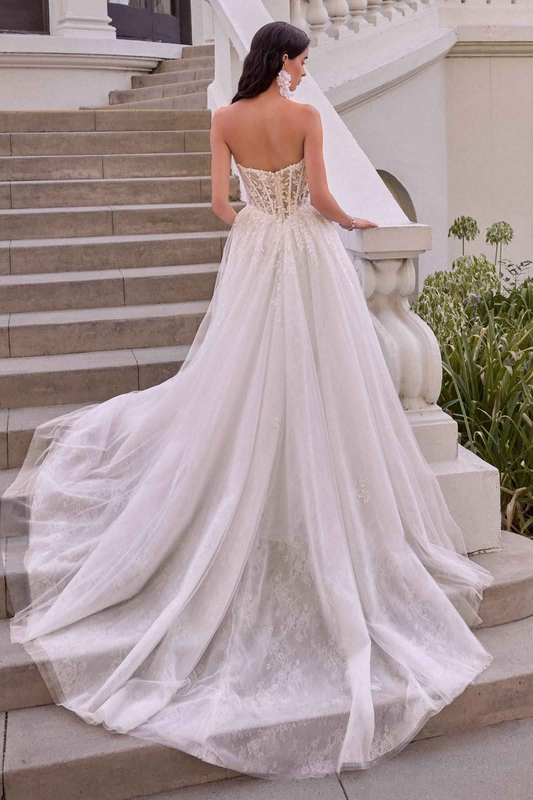 Andrea & Leo WL075 Leaf Motif Layered Tulle Wedding Ball Gown