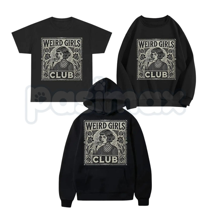 Weird Girls Club Aesthetic Tee – Whimsy Goth Celestial Hoodie & Dark Academia Sweatshirt