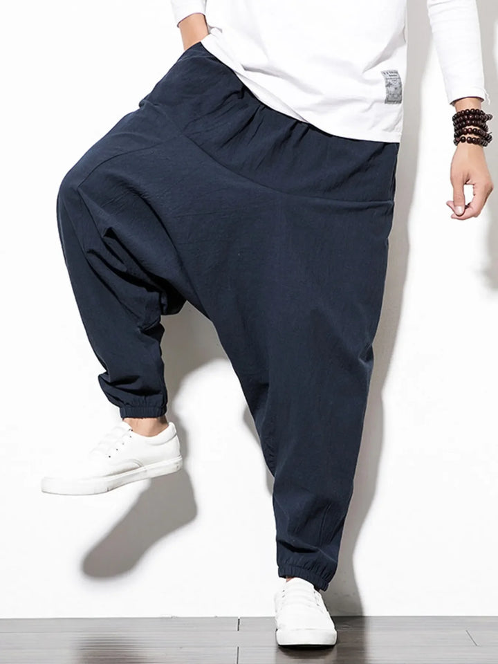 Men's Plus Size Casual Drop Crotch Jogger Pants