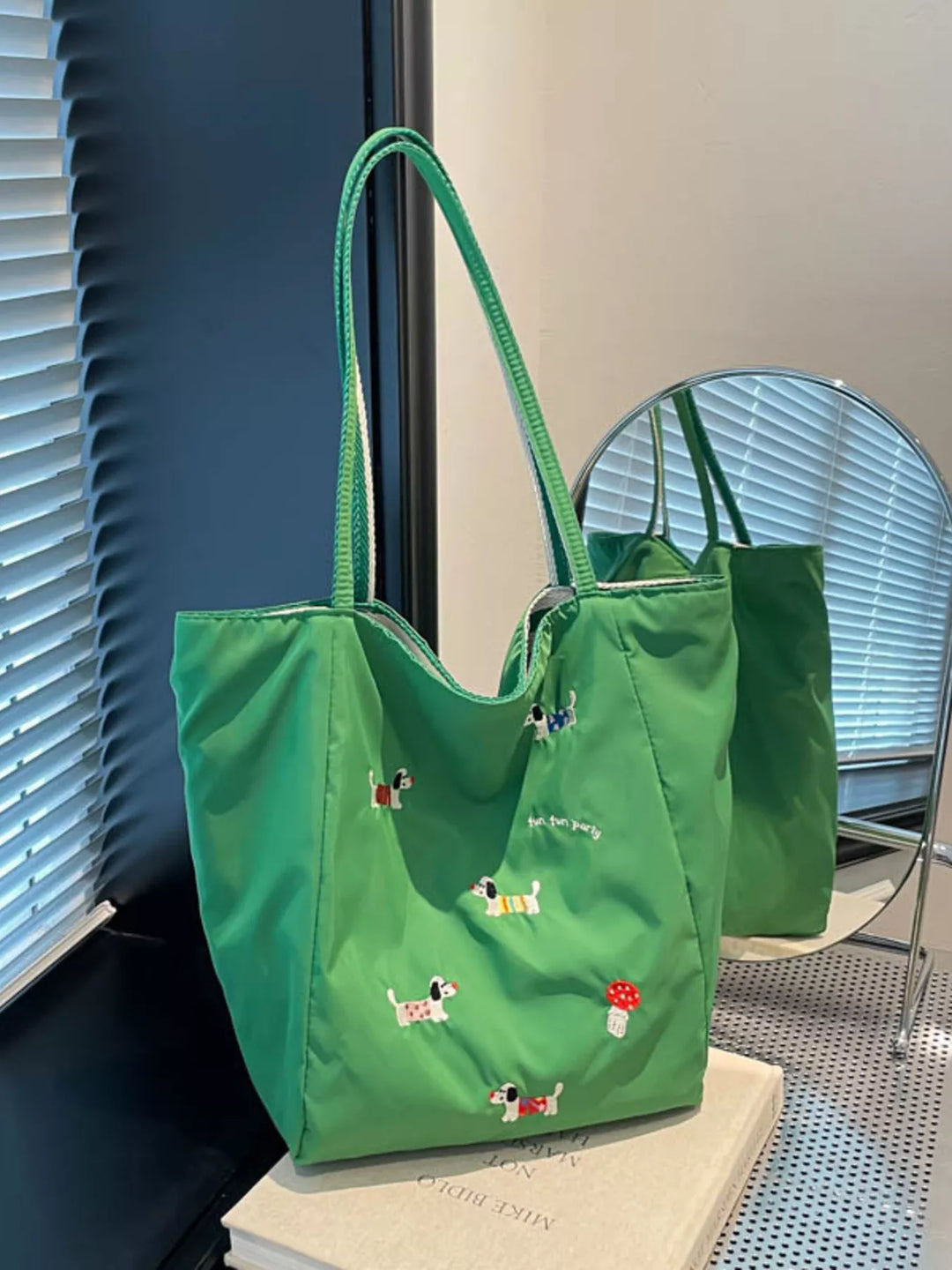 Embroidered Dachshund Shoulder Bag