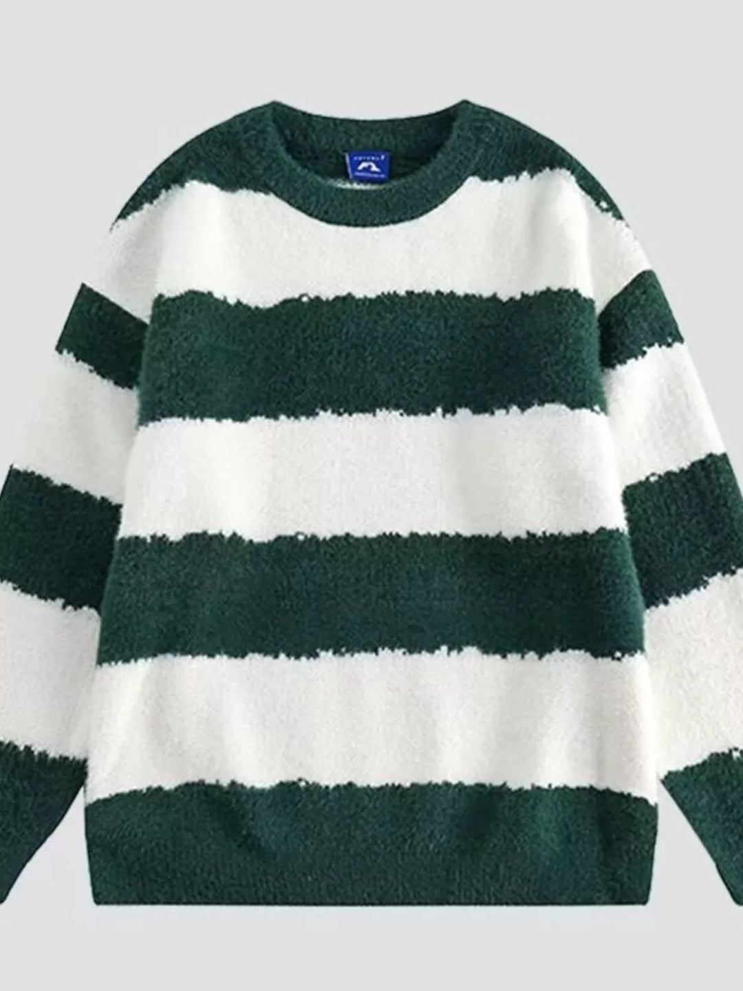 Men's Striped Knitted Long Sleeve Sweater