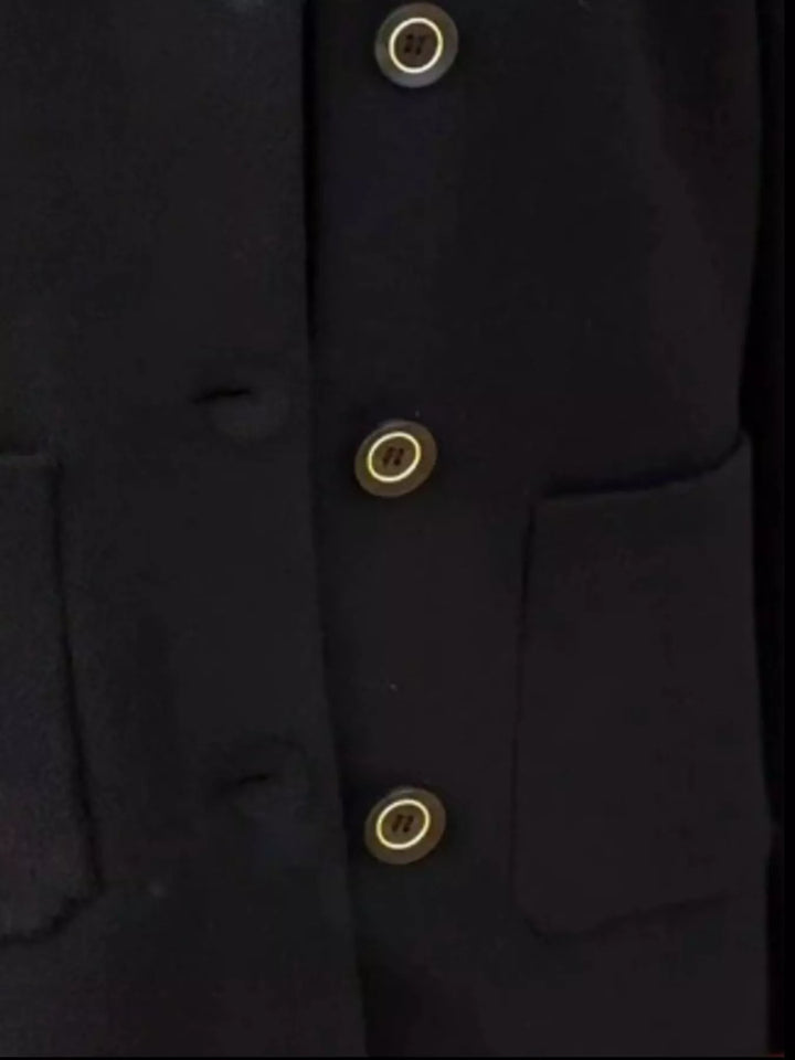 Full Size Button-Front Raglan Sleeve Coat Plus Size