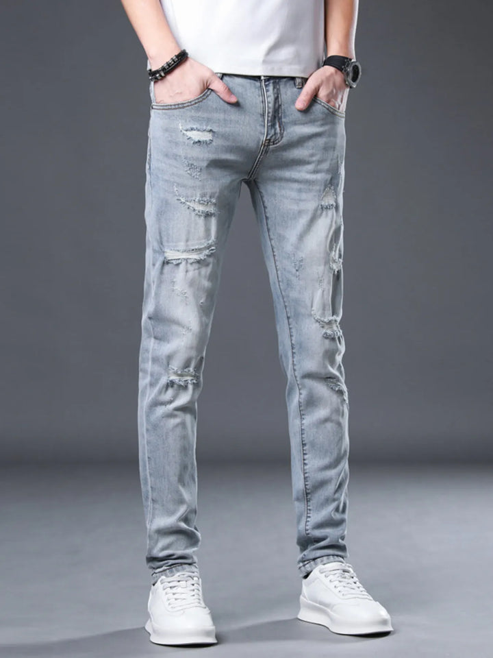 Men's Distressed Slim Fit Jeans