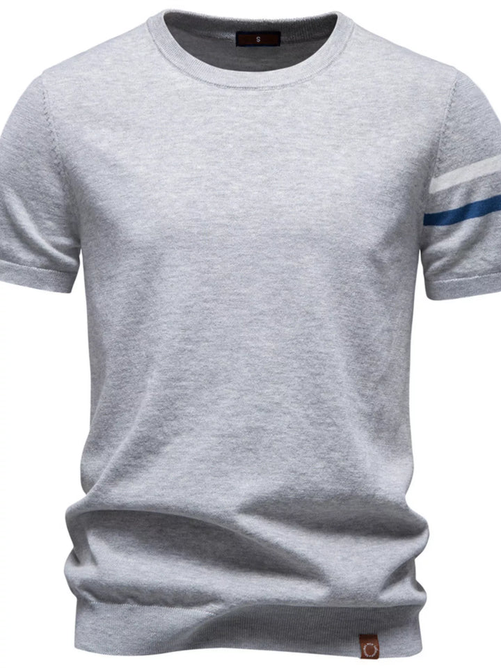 Men's Casual Striped Sleeve T-Shirt
