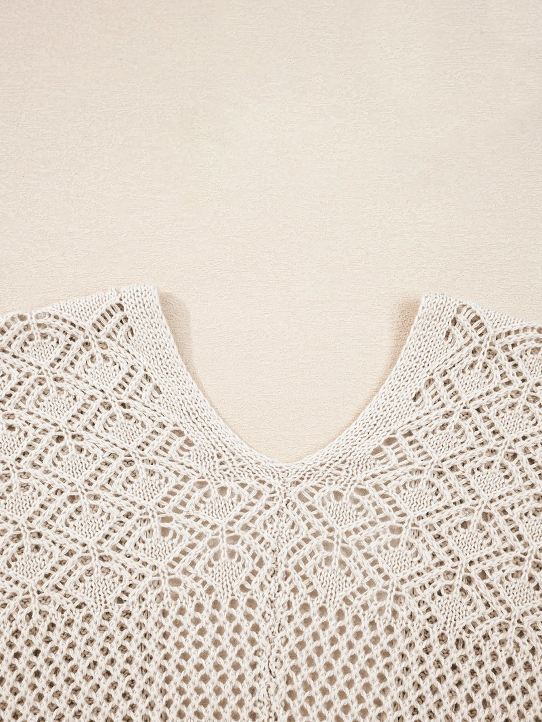 Hollowed Knit Open Front Cardigan