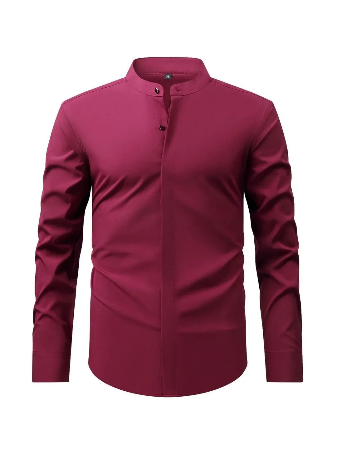 Men's Full Size Stand Collar Button Down Shirt Plus Size