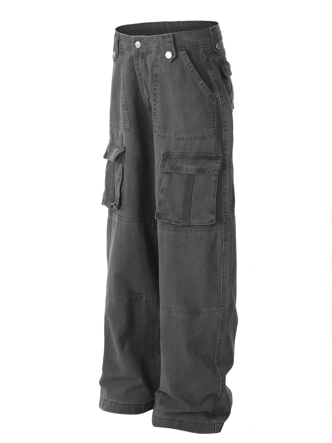 Men's Casual Cargo Wide Leg Pants with Multiple Pockets