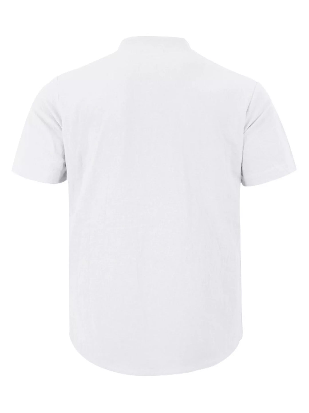 Men's Full Size Casual Linen Blend Short Sleeve Shirt Plus Size