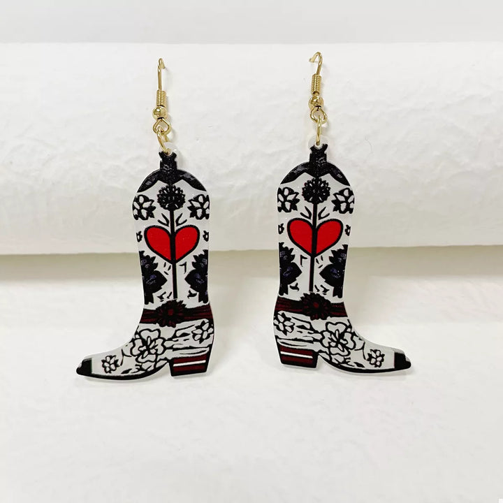 Cowboy Boot Dangle Earrings