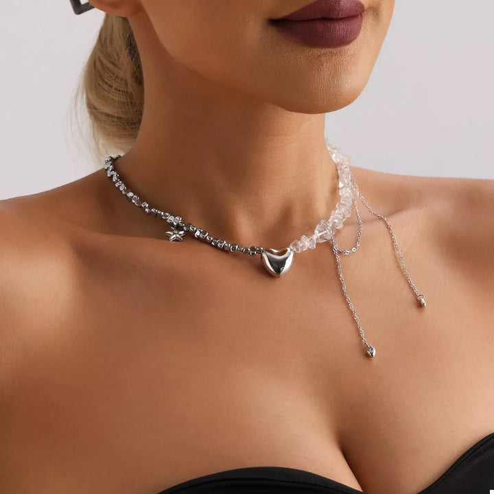 Silver-Plated Minimalist Heart Necklace