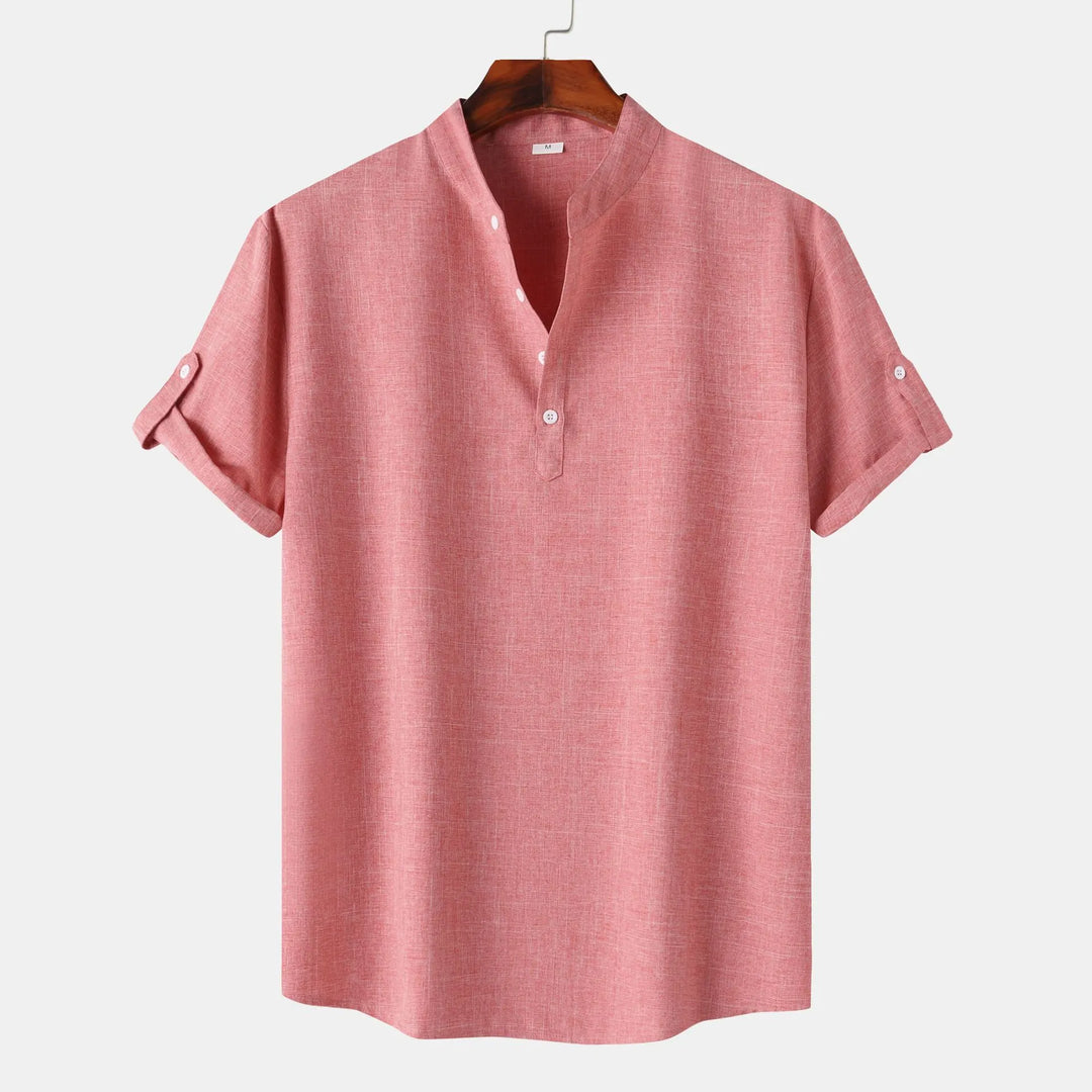 Men's Casual Roll-Up Sleeves Blouse