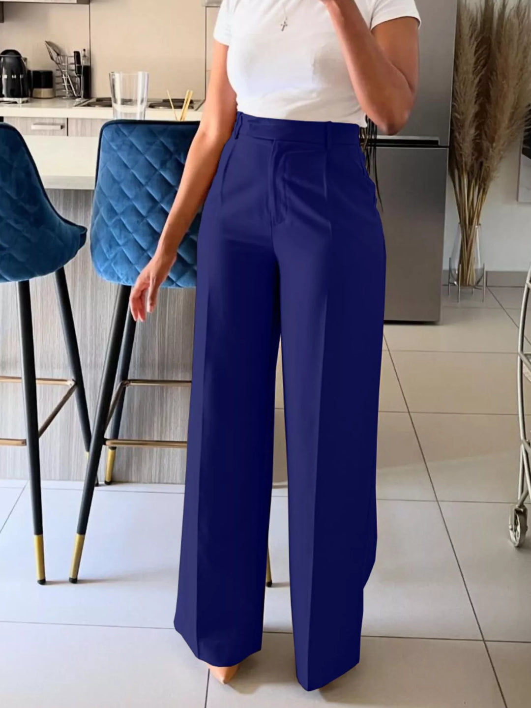High-Waisted Wide-Leg Pants