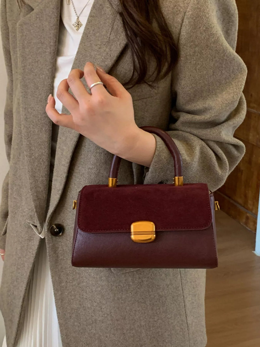 Flap Crossbody Bag with Charm