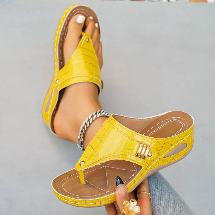 Toe Post Wedge Sandals