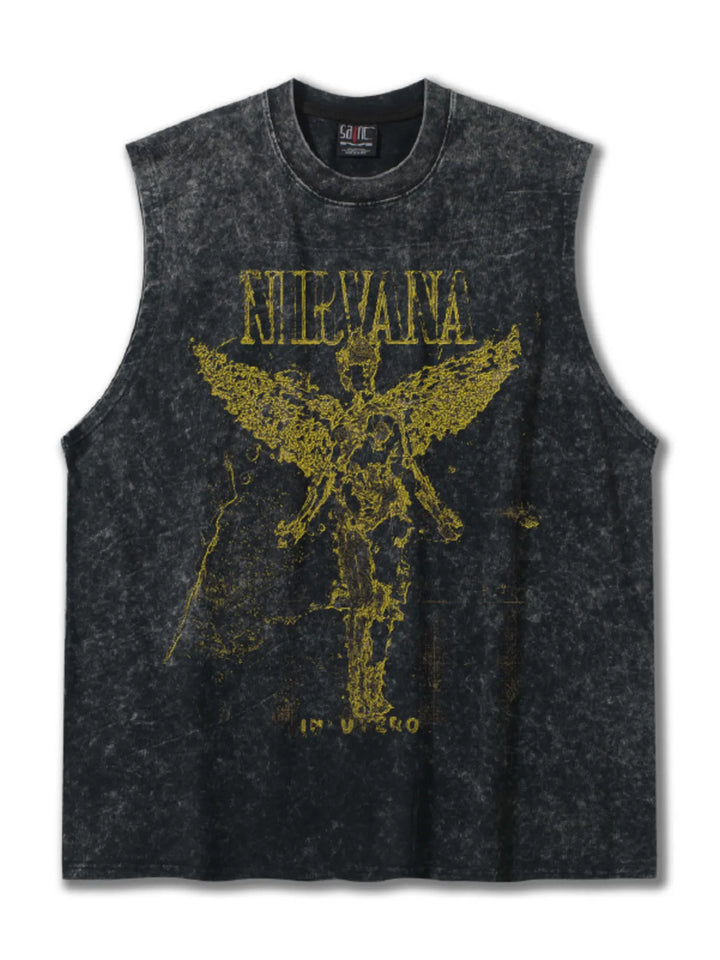 Men's Graphic Round Neck Tank