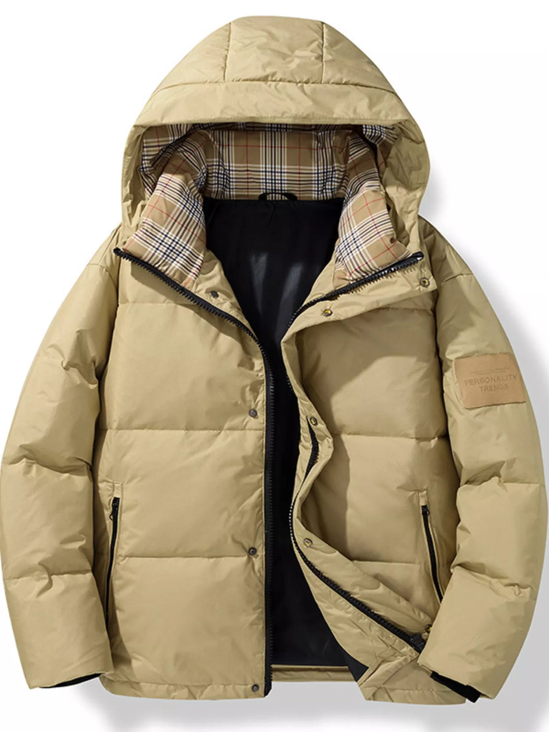 Men's Plus Size Warm Padded Hooded Down Puffer Jacket
