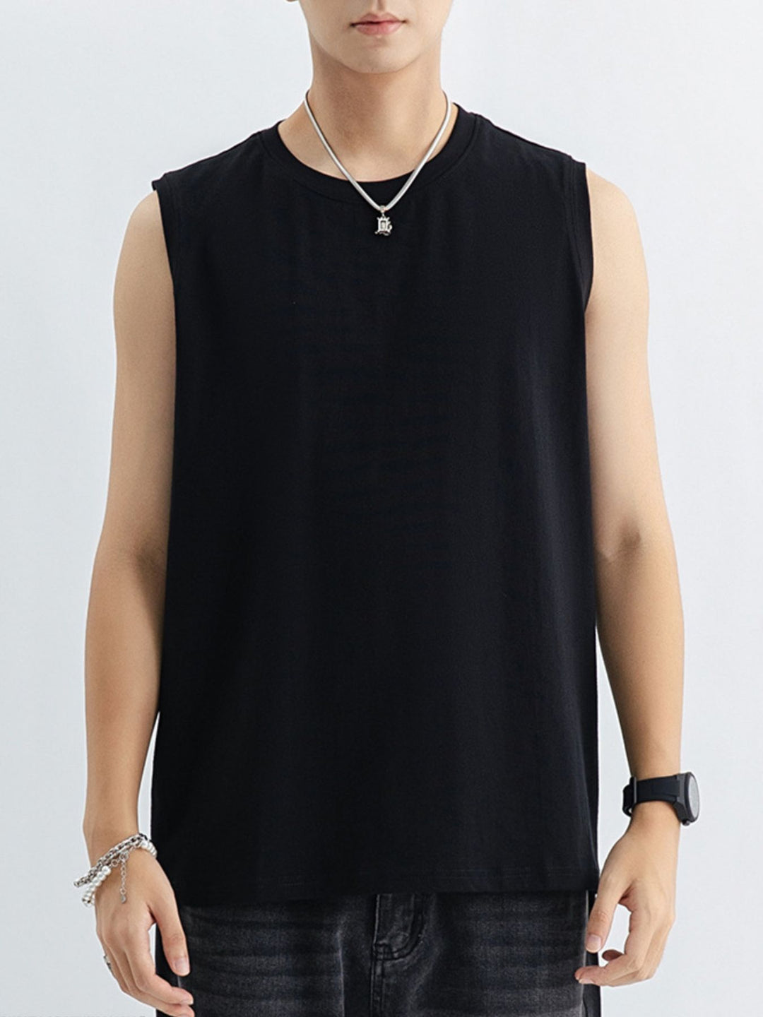 Men's Plus Size Round Neck Tank