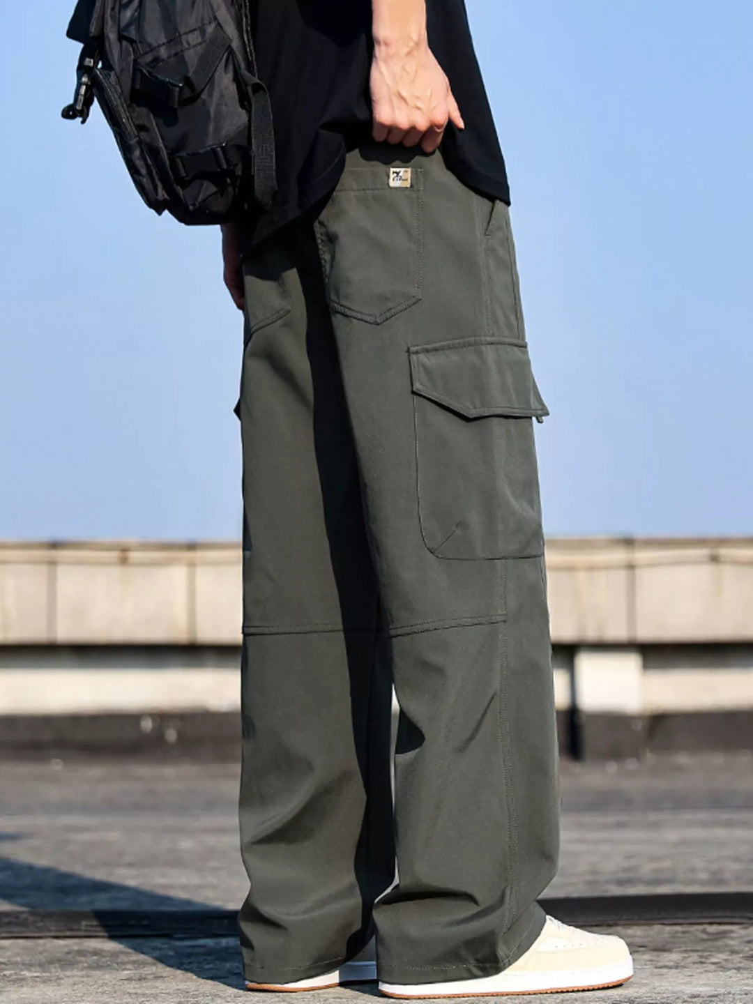 Men's Plus Size Cargo Wide Leg Pants