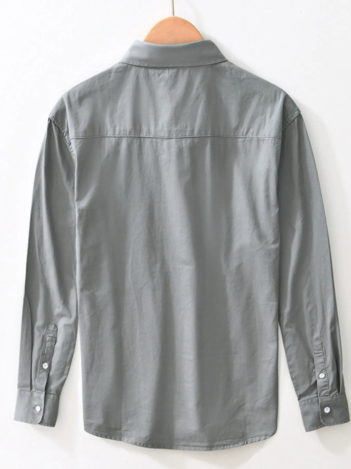 Men's Plus Size Button Up Long Sleeve Shirt
