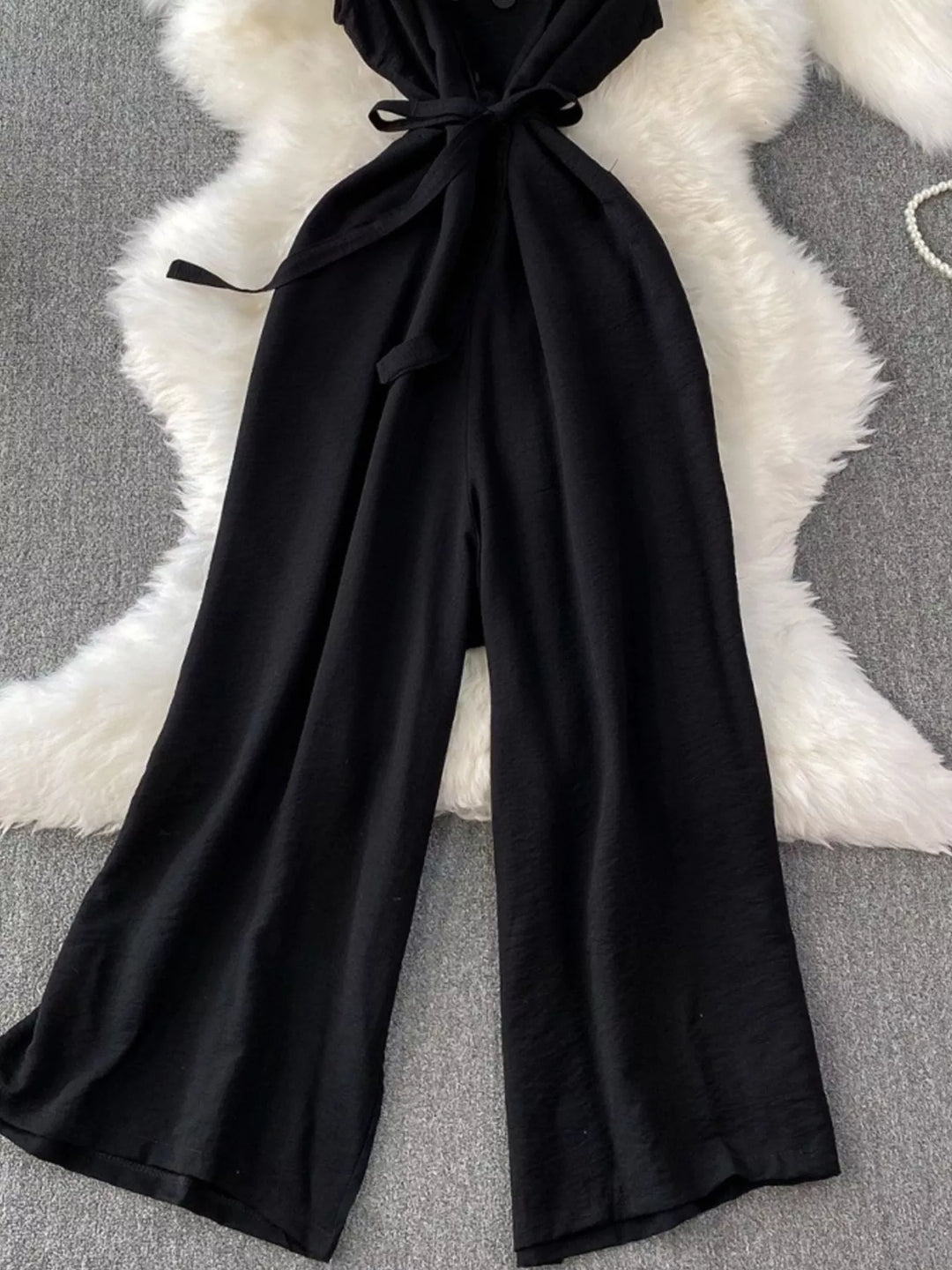 Sleeveless Wide Leg Jumpsuit