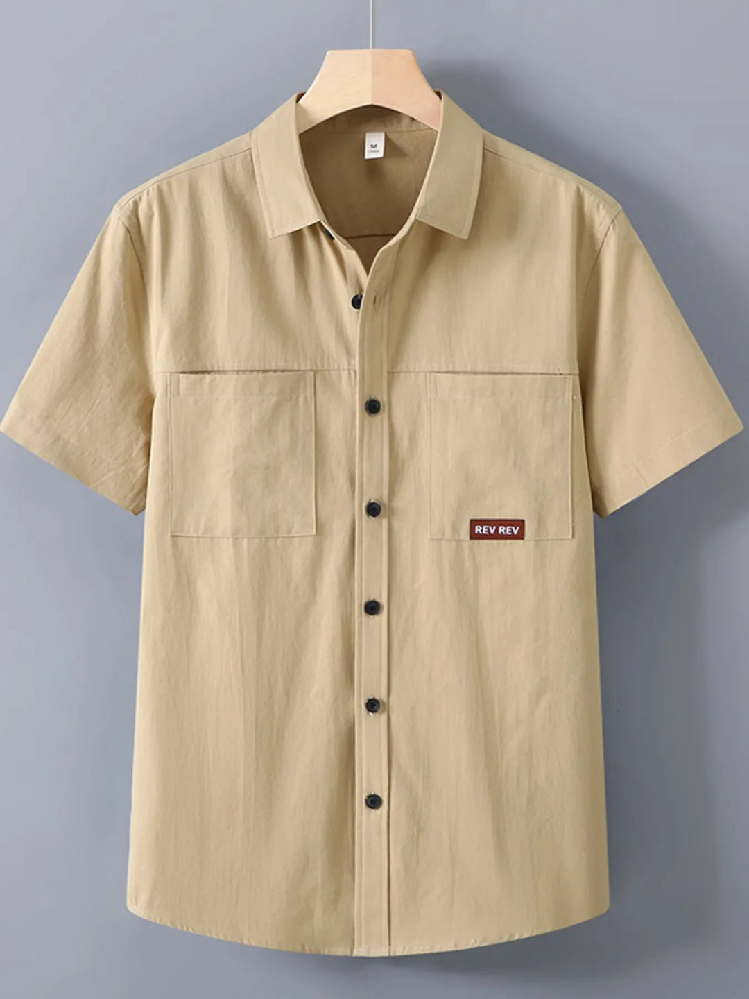 Men's Plus Size Button Up Short Sleeve Shirt