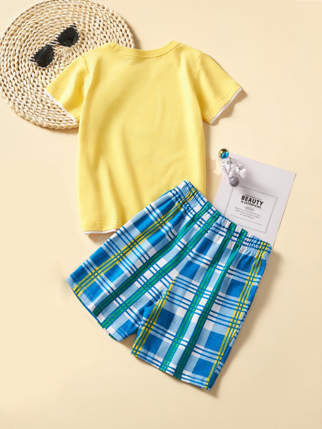 Children's Later Gator Graphic Tee & Plaid Shorts Set