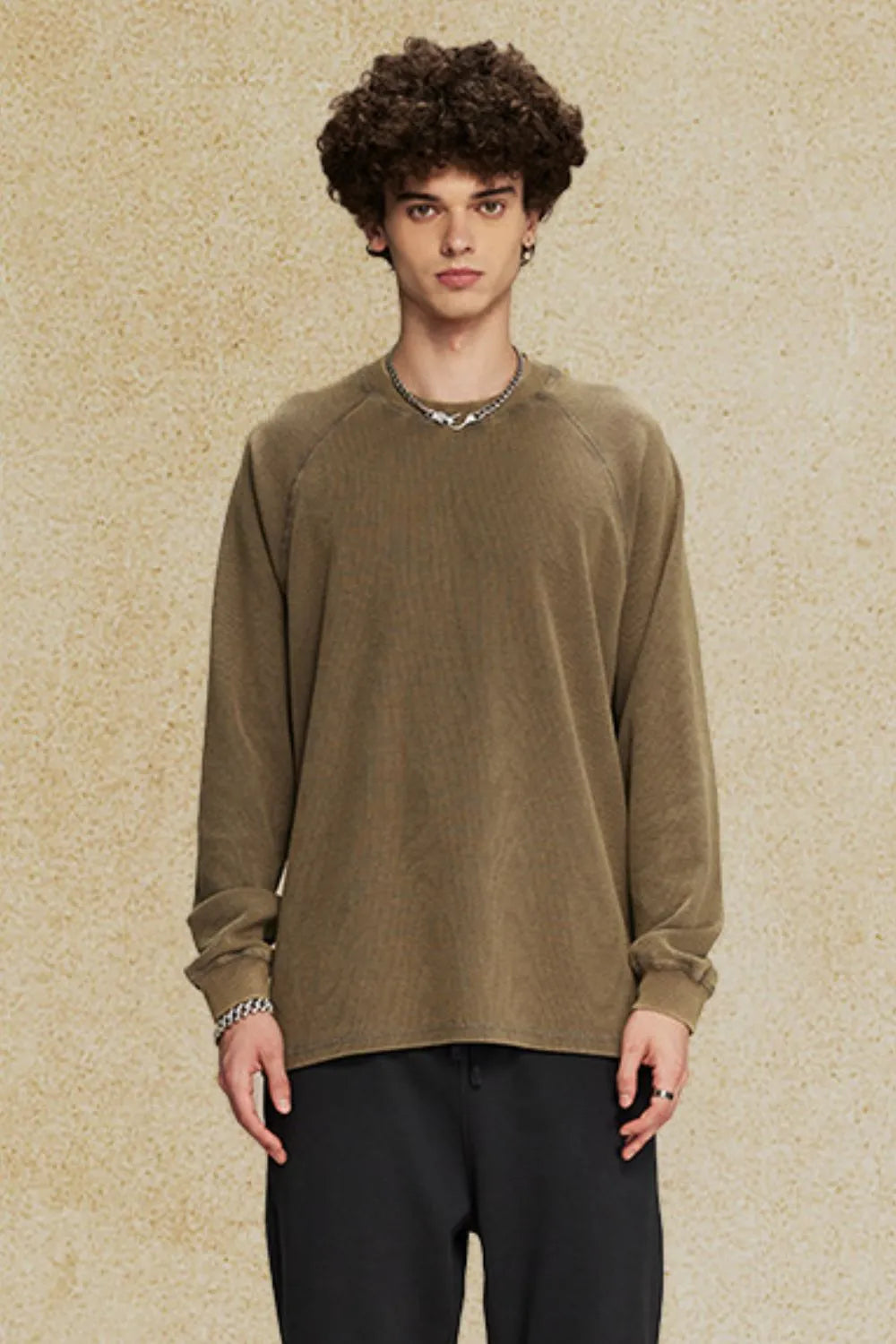 Men's Round Neck Long Sleeve T-Shirt