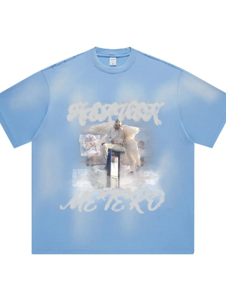 Men's Graphic Round Neck Short Sleeve T-Shirt