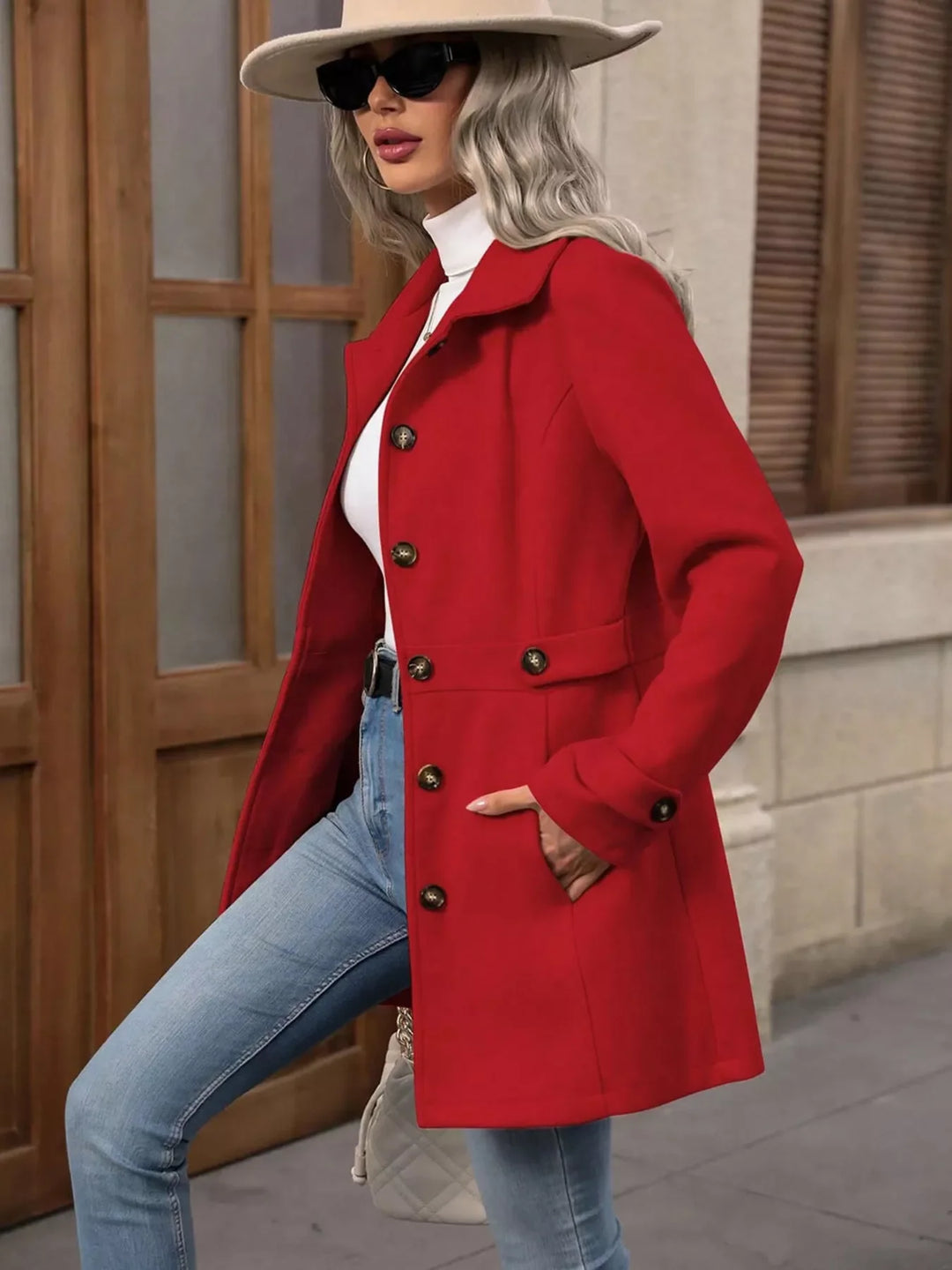 Button Up Long Sleeve Outerwear