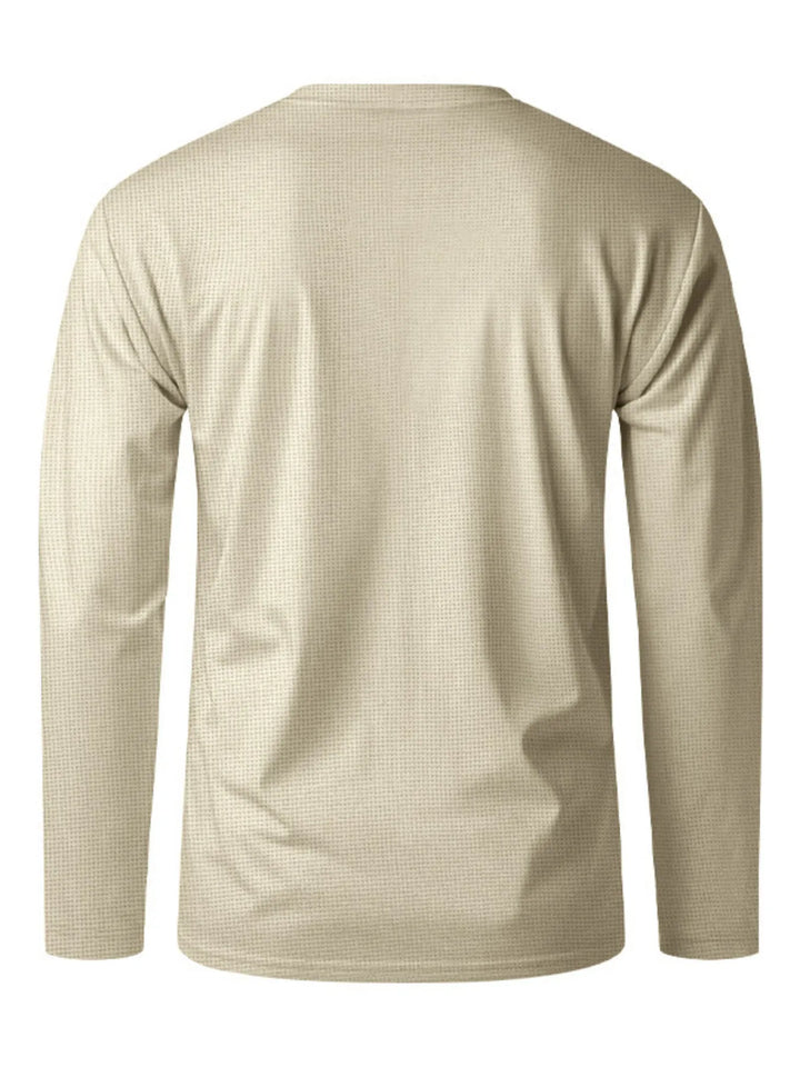 Men's Full Size Button Detail Long Sleeve T-Shirt Plus Size