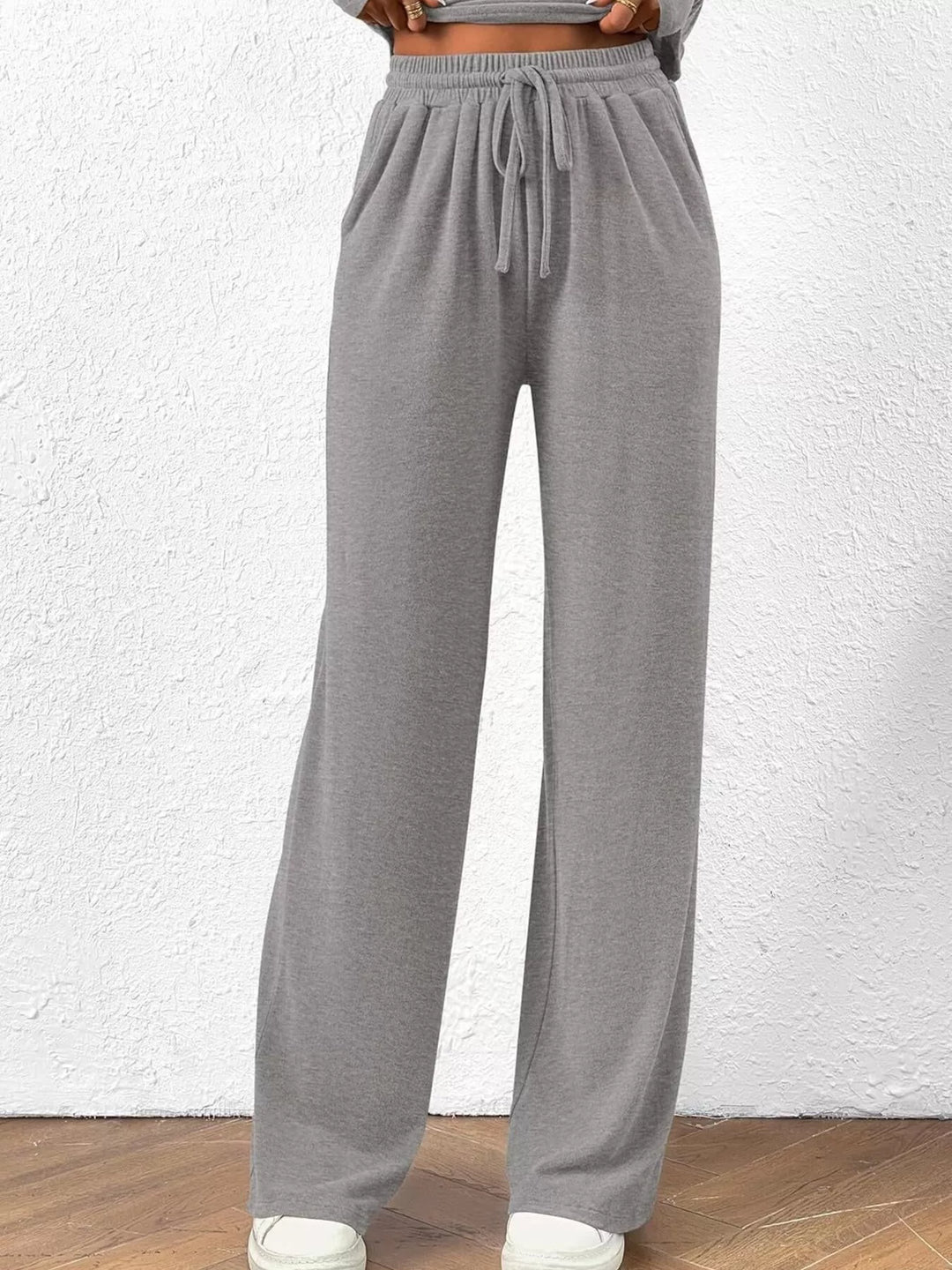 Long Sleeve Top and Wide Leg Pants Set