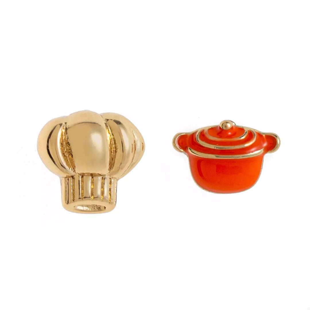 Food Theme Copper Asymmetry Earring