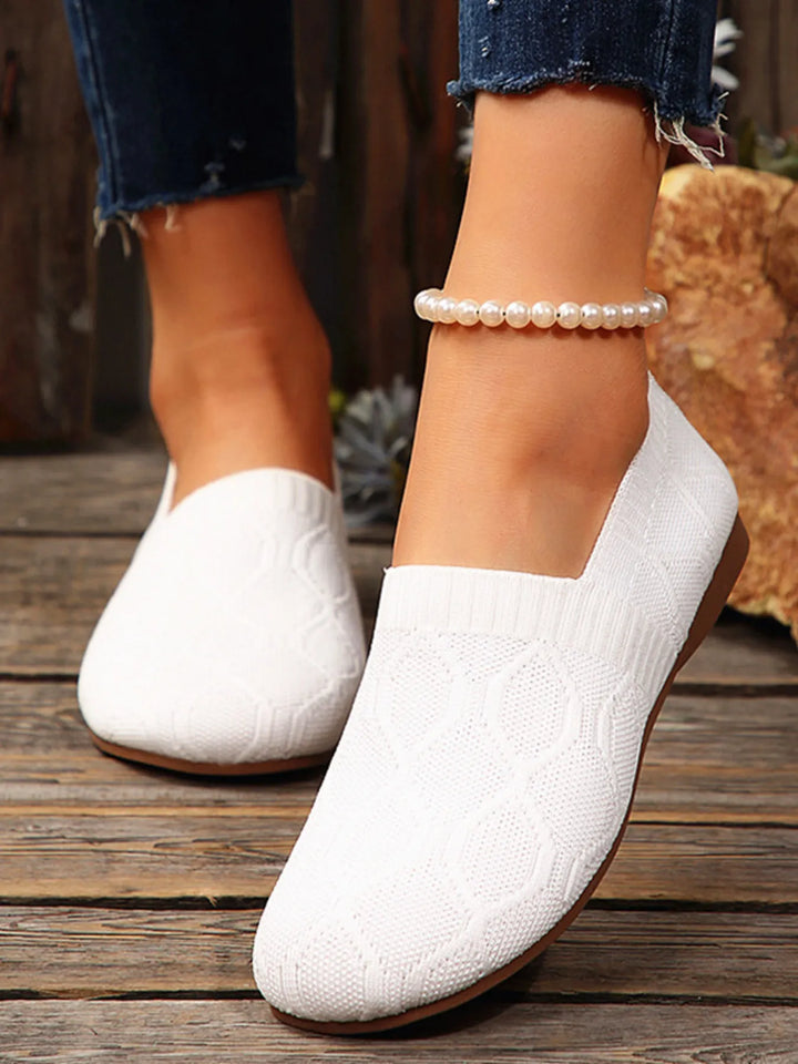 Round Toe Flats Mesh Slip-Ons