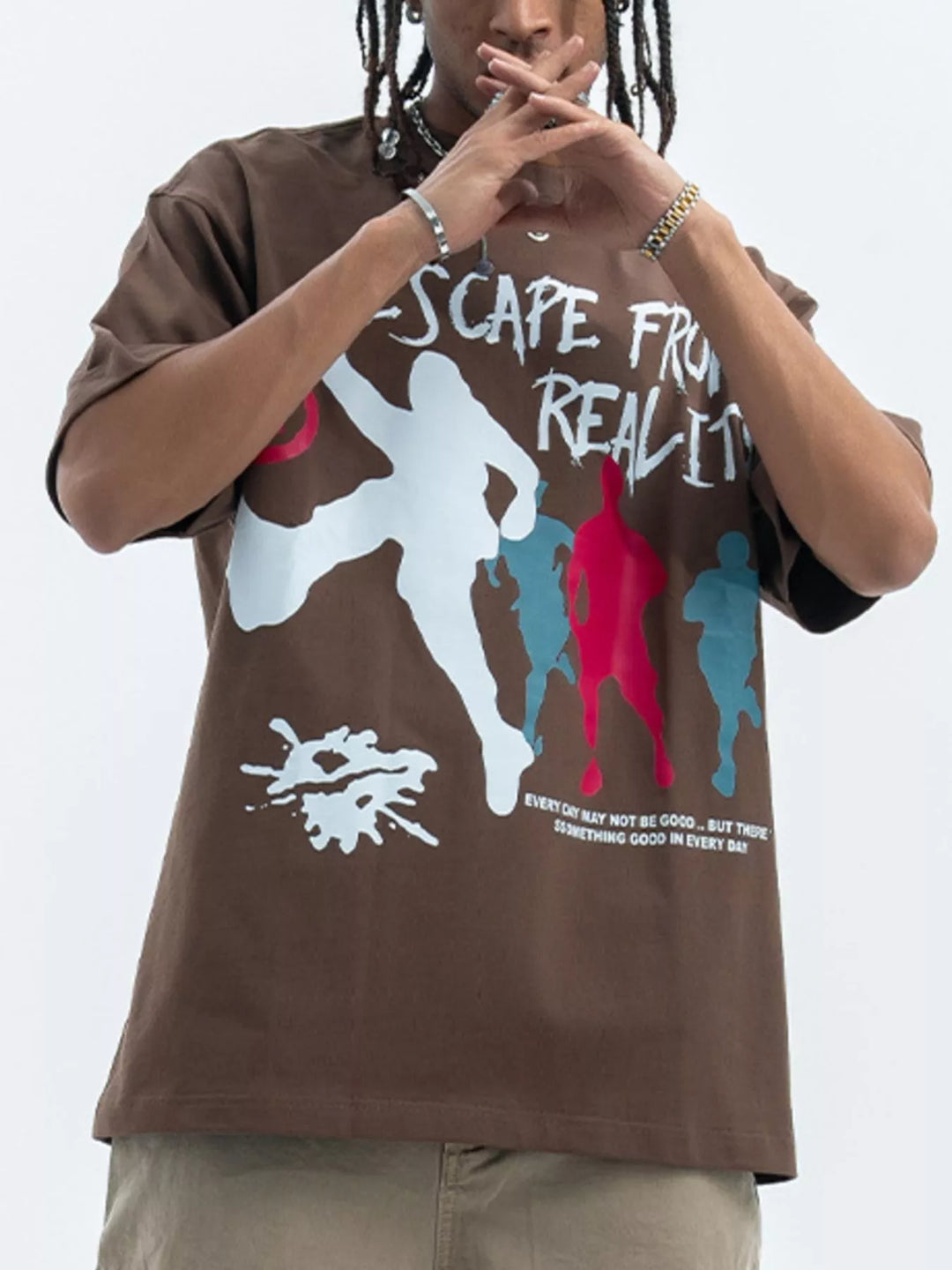 Men's Graphic Round Neck Short Sleeve T-Shirt
