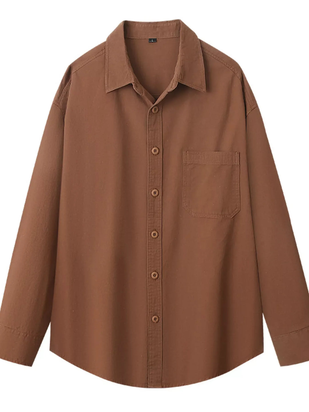 Men's Plus Size Button Up Long Sleeve Shirt