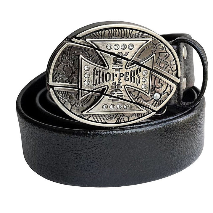 Smooth Buckle For Self-defense Trendy Punk-style Belt Buckle With A Distinctive Look
