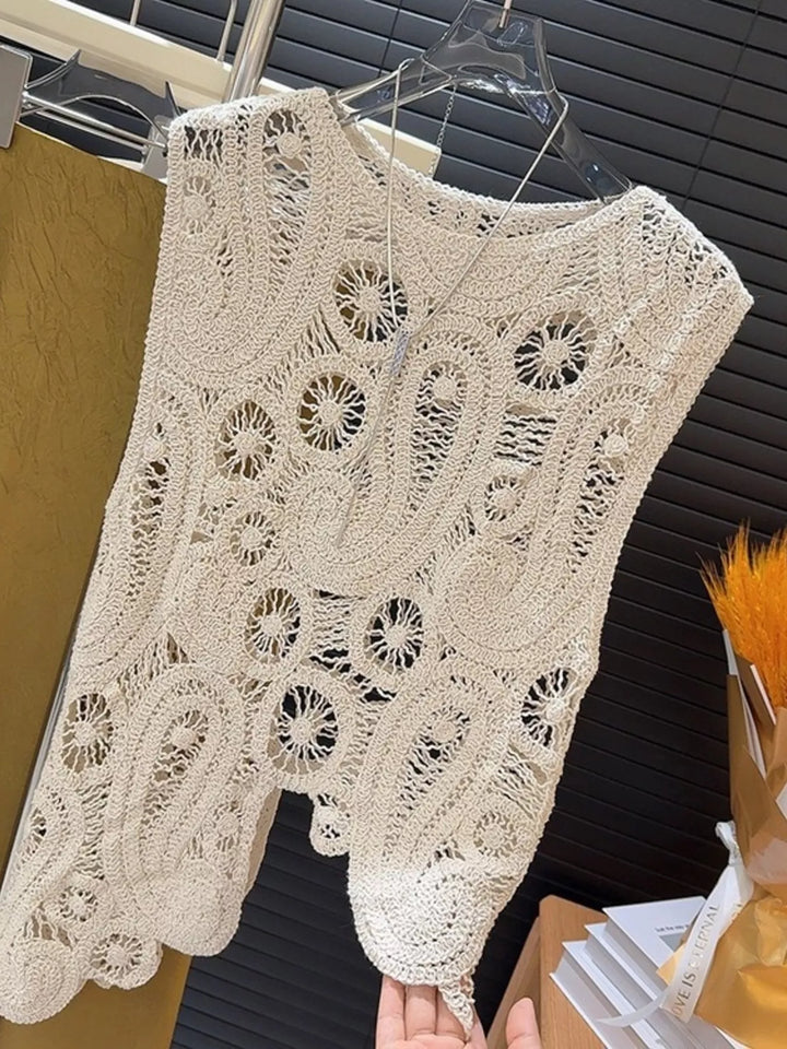 Crochet Sleeveless Tank and Skirt Set