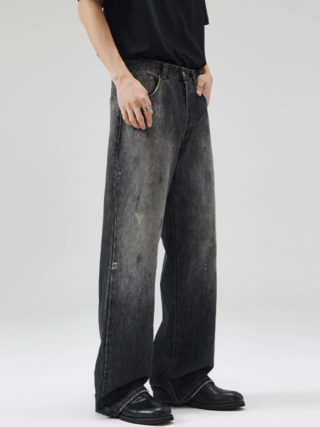 Men's Full Size Vintage Wide Leg Jeans Plus Size