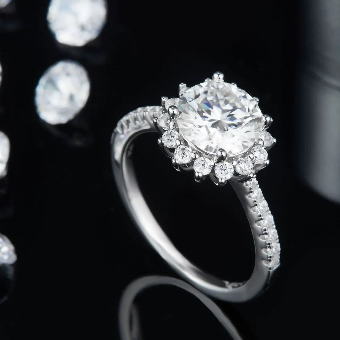 2 Carat Moissanite 925 Sterling Silver Ring