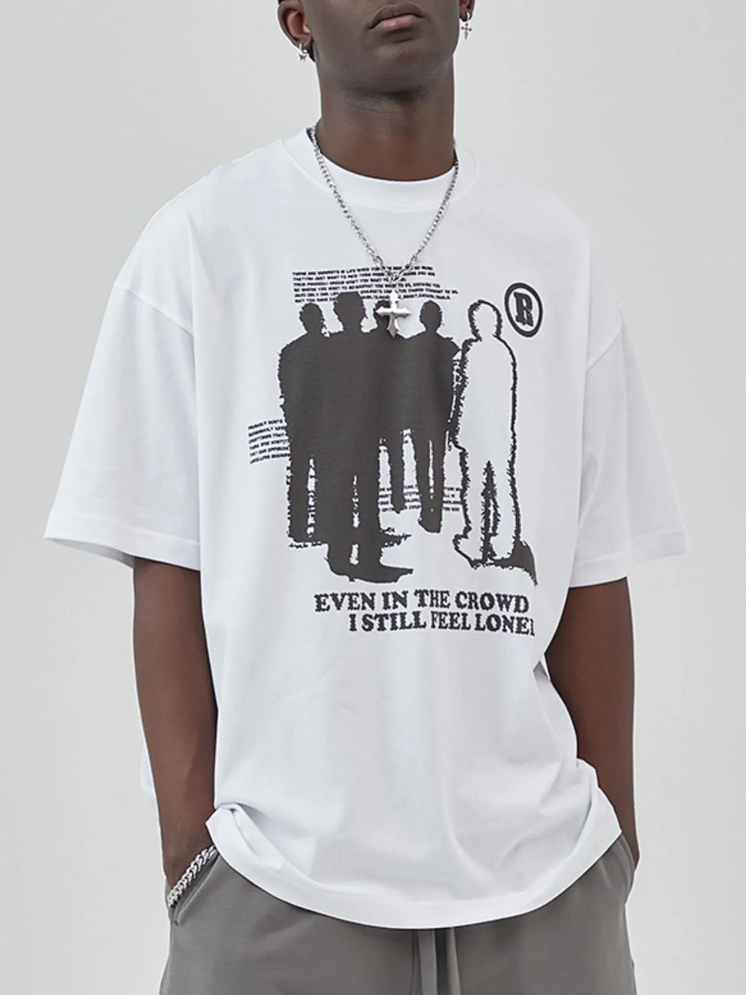 Men's Graphic Round Neck Short Sleeve T-Shirt