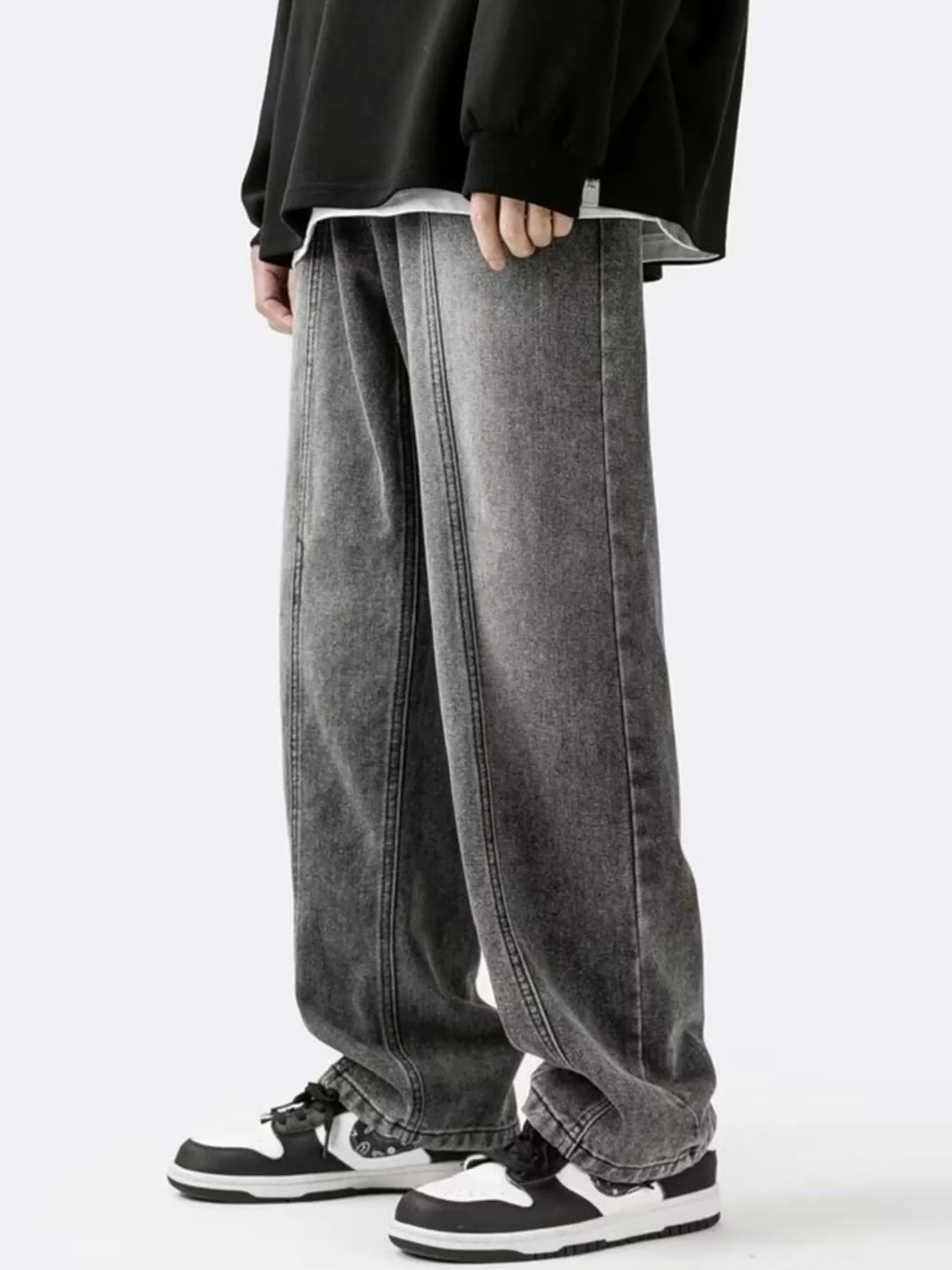 Men's Plus Size Wide Leg Relaxed Fit Jeans
