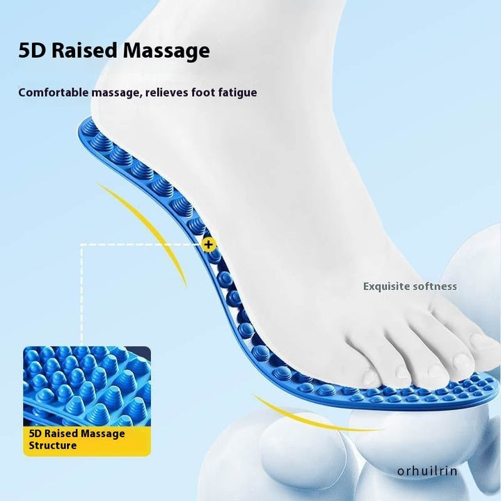 Men's And Women's Shock-absorbing Soft Elastic Shock-absorbing Deodorant And Breathable Not Tired Foot Insole
