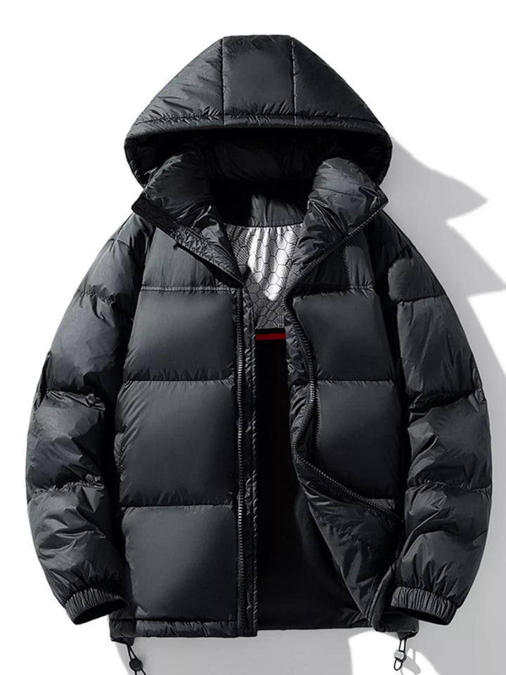 Men's Full Size Hooded Padded Puffer Jacket Plus Size