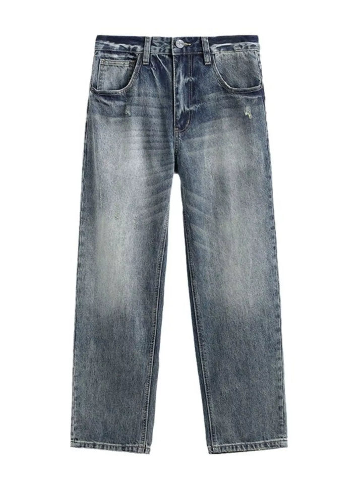 Men's Wash Wide Leg Relaxed Fit Jeans