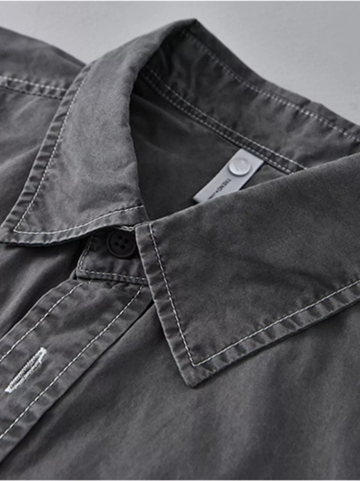 Men's Plus Size Button Up Short Sleeve Shirt