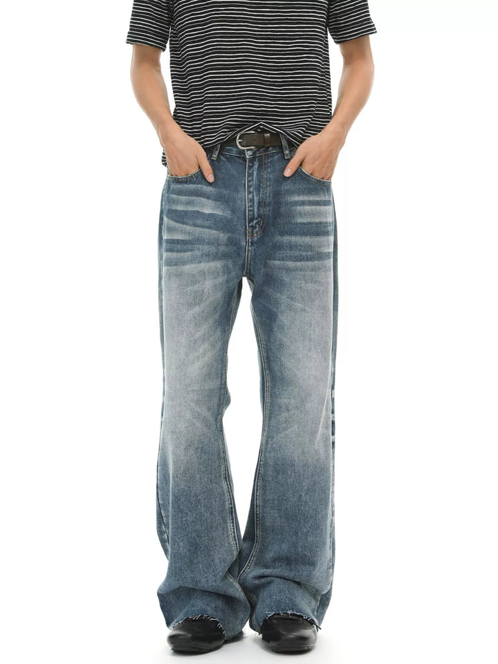 Men's Vintage Wash Flare Jeans