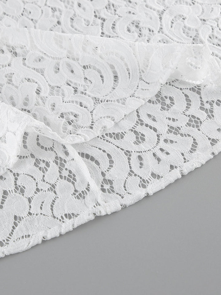 Cap Sleeve Top and Lace Skirt Set