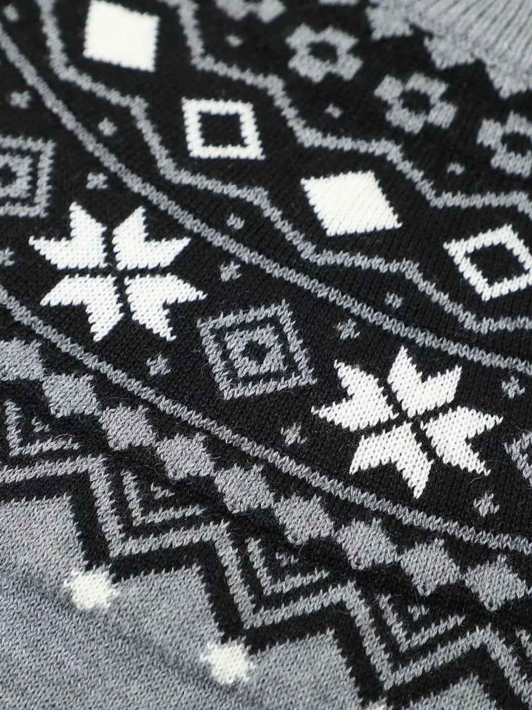 Men's Fair Isle Pattern Short Sleeve Sweater