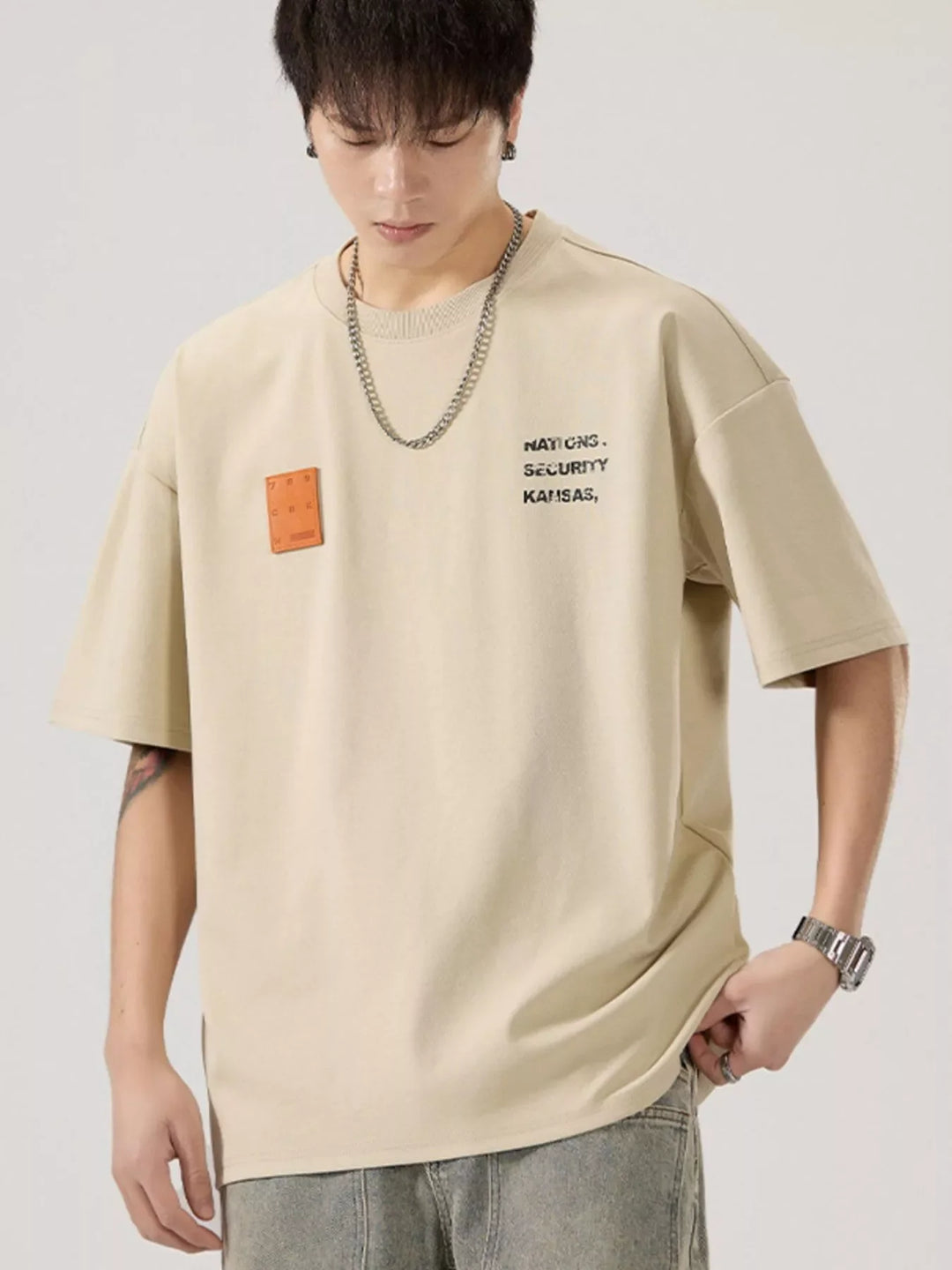 Men's Full Size Round Neck Short Sleeve T-Shirt Plus Size