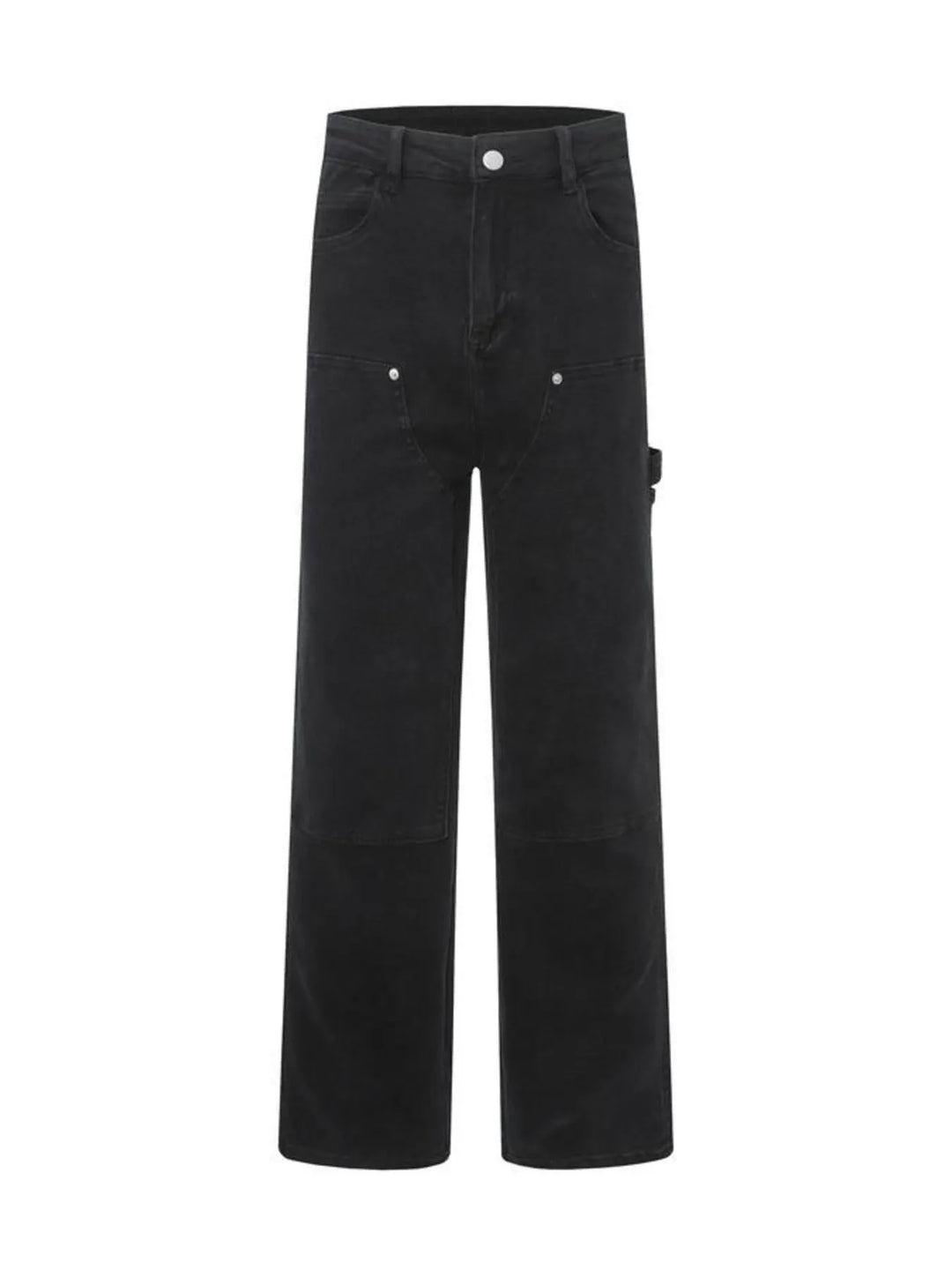 Men's High Waist Straight Leg Cargo Jeans